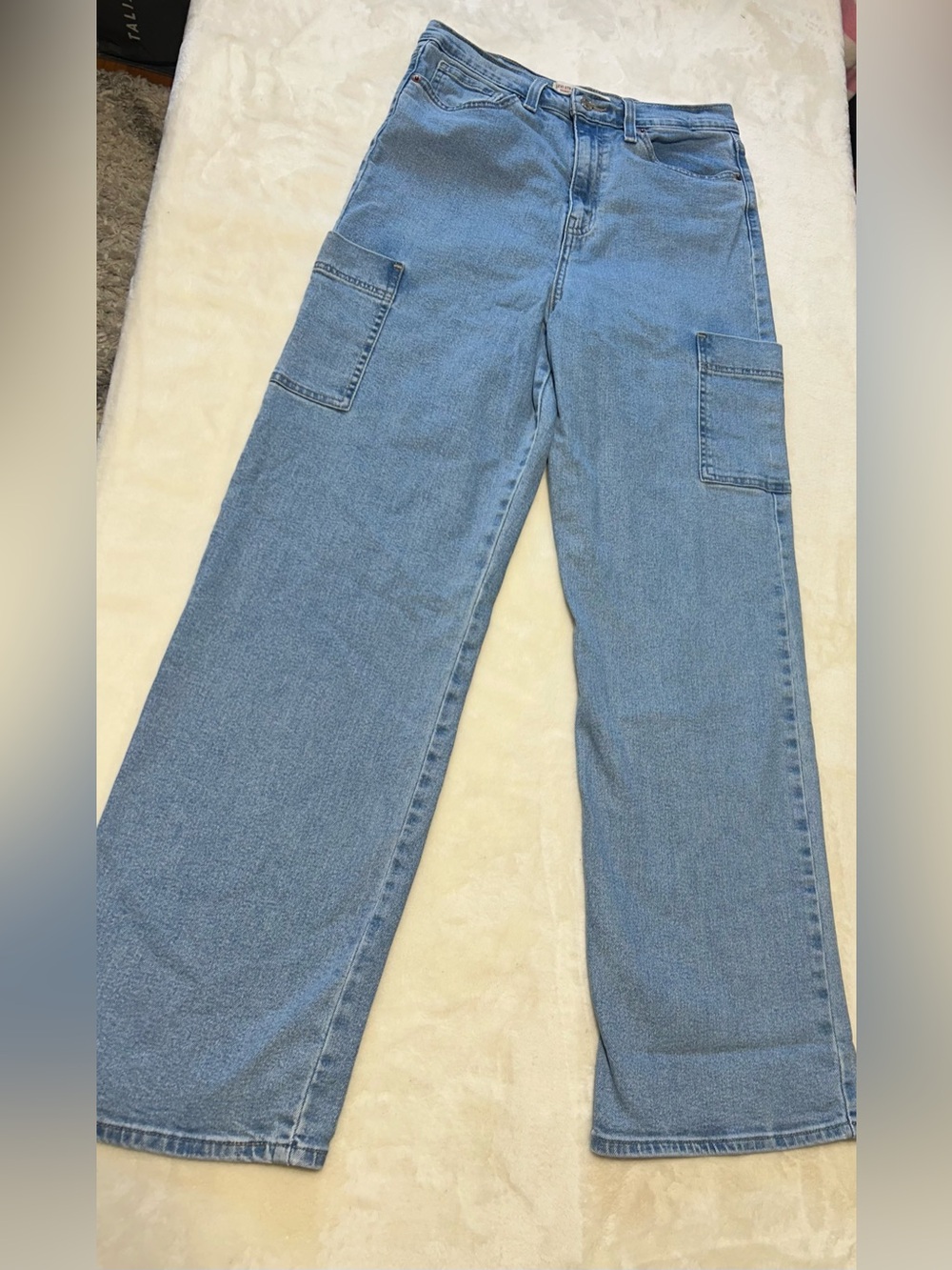 Levi's Heritage Light Blue Wide Leg Cargo Jeans